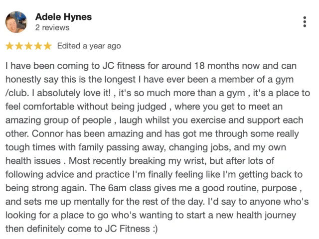 JC Fitness member review 9
