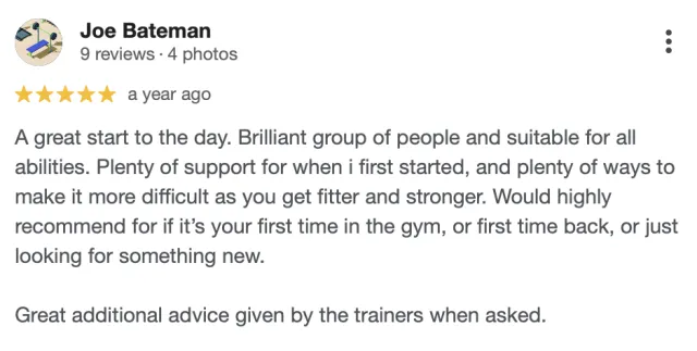 JC Fitness member review 12